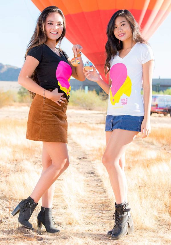 Hot Air Balloon Ornaments - Girls Standing