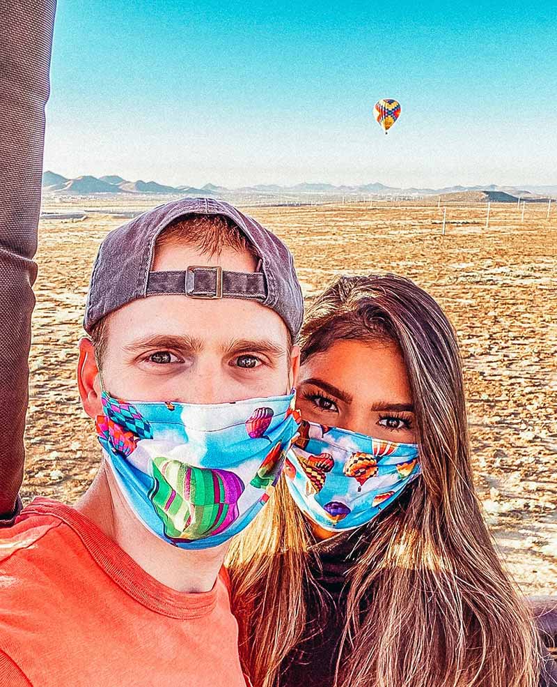 Hot Air Balloon Face Masks - Couple | Hot Air Expeditions
