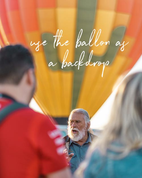 Hot Air Balloon Ride Photo Tips - Backdrop