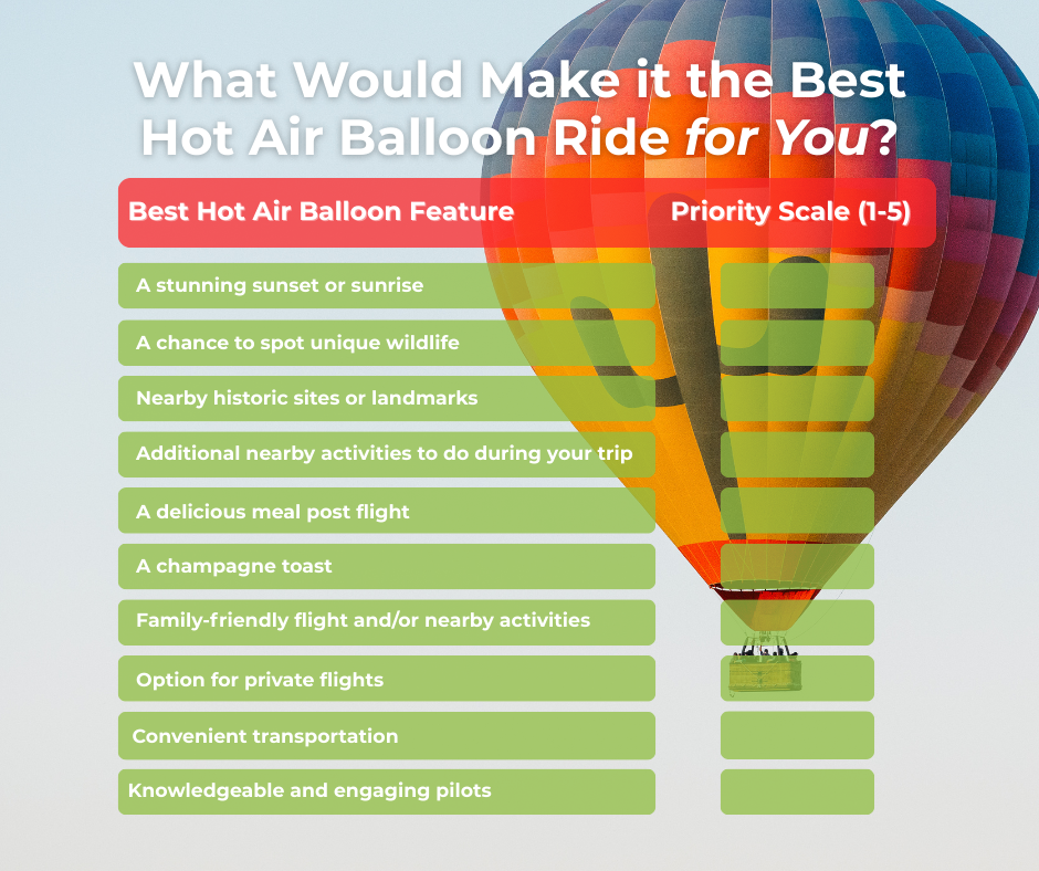 Picking a hot air balloon ride company